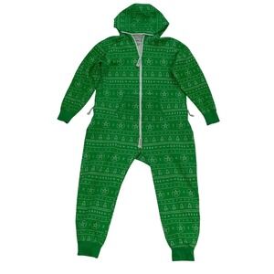 TipsyElves RT Lifestyle Green Graphic Hooded Jumpsuit XXL